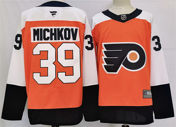 Mens Philadelphia Flyers #39 Matvei Michkov Fanatics Home Orange Player Jersey
