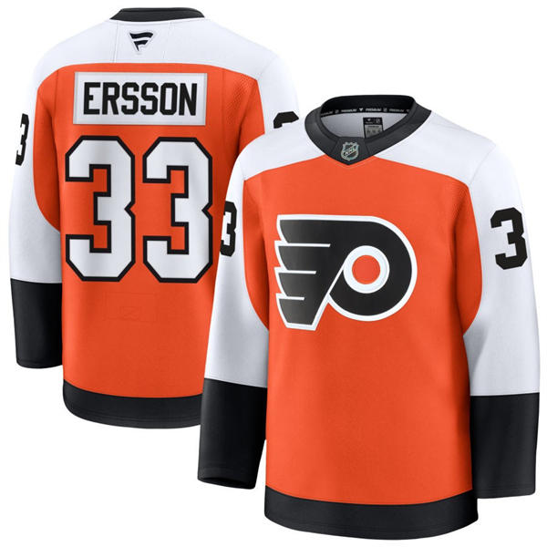 Mens Philadelphia Flyers #33 Samuel Ersson Fanatics Home Orange Player Jersey