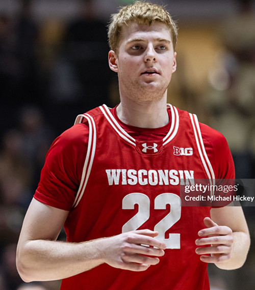 Mens Youth Wisconsin Badgers #22 Steven Crowl 2025 Red College Basketball Game Jersey