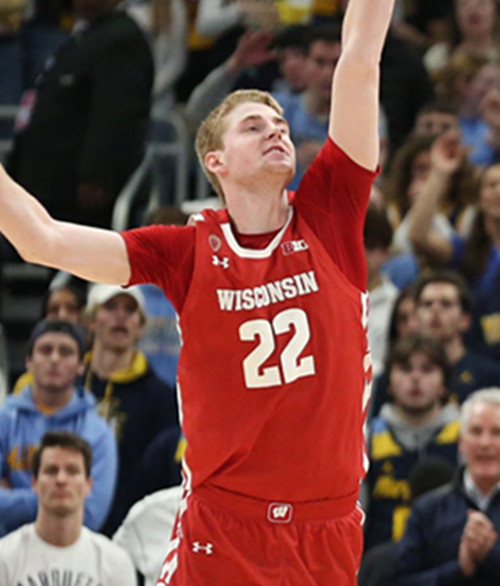 Mens Youth Wisconsin Badgers #22 Steven Crowl Red College Basketball Game Jersey