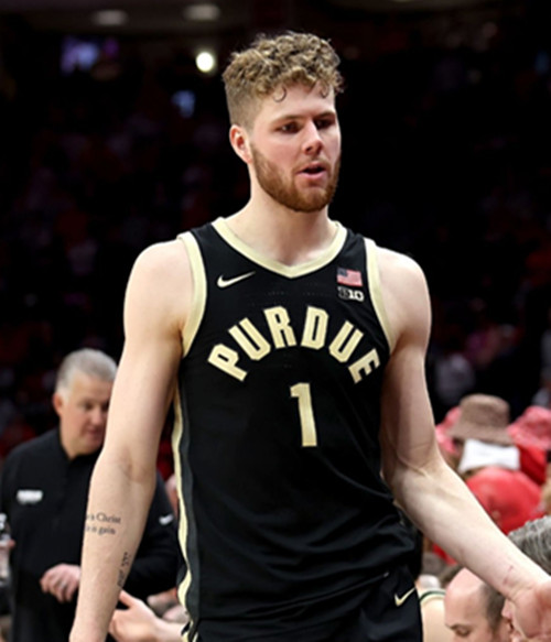 Mens Youth Purdue Boilermakers #1 Caleb Furst  Black College Basketball Game Jersey