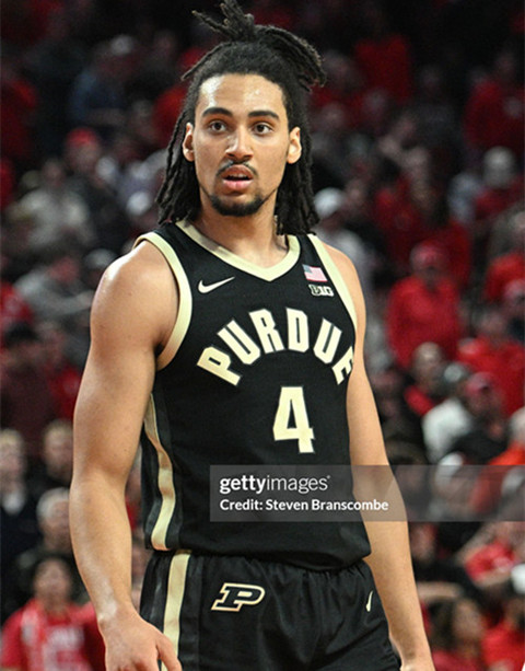 Mens Youth Purdue Boilermakers  #4 Kaufman-Renn Black College Basketball Game Jersey