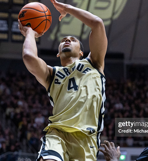Mens Youth Purdue Boilermakers  #4 Kaufman-Renn Maize College Basketball Game Jersey
