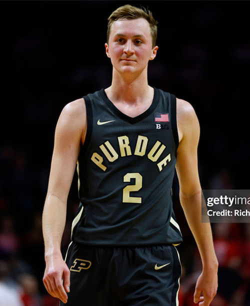 Mens Youth Purdue Boilermakers  #2 Fletcher Loyer Charcoal College Basketball Game Jersey