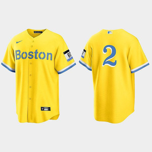 Mens Boston Red Sox #2 Alex Bregman Yellow Nike City Connect Limited Jersey