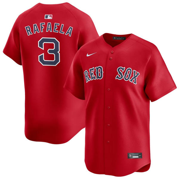 Mens Boston Red Sox #3 Ceddanne Rafaela Nike Red Alternate with Name Limted Jersey