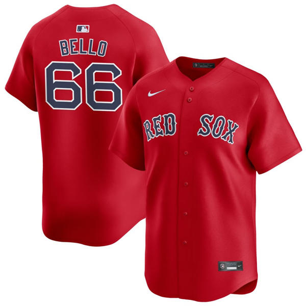 Mens Boston Red Sox #66 Brayan Bello Nike Red Alternate with Name Limted Jersey
