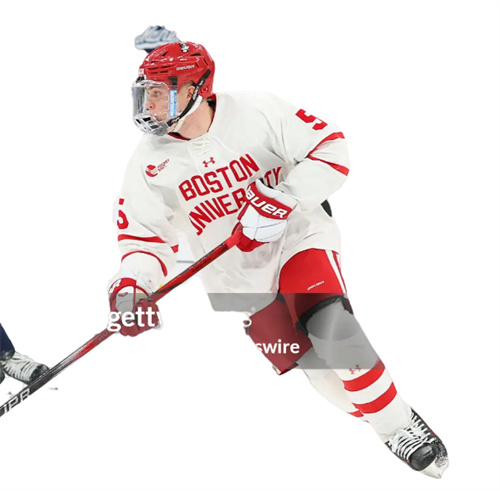 Mens Youth Boston University Terriers #5 Tom Willander 2024 White Boston University  Hockey Jersey