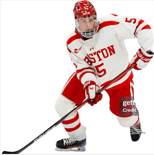 Mens Youth Boston University Terriers #5 Tom Willander 2024 White Hockey Jersey