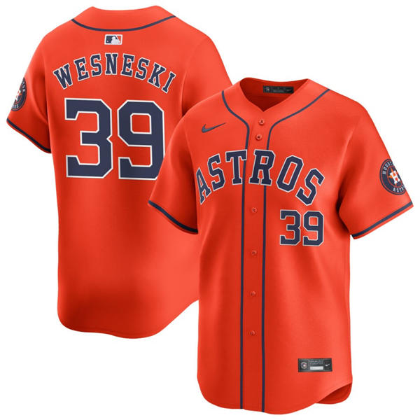 Mens Houston Astros #39 Hayden Wesneski Nike Orange Alternate Limited Jersey