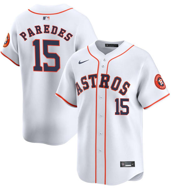 Mens Houston Astros #15 Isaac Paredes  Nike White Home Limited Jersey