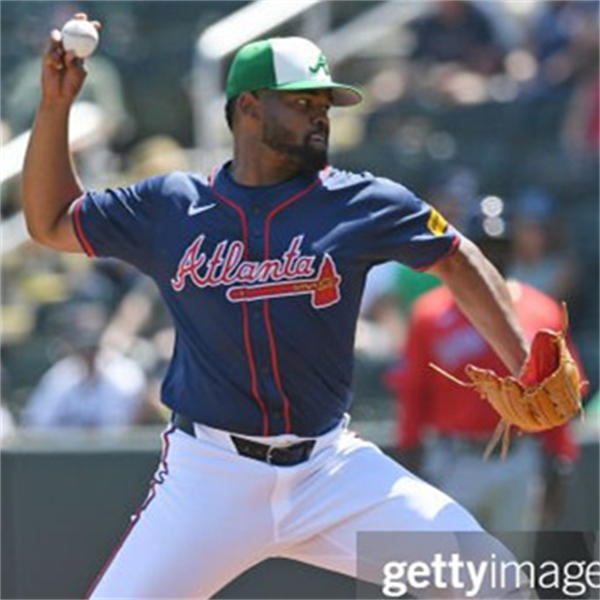 Mens Atlanta Braves #40 Reynaldo Lopez Nike Navy Red Strip Alternate Limited Player Jersey