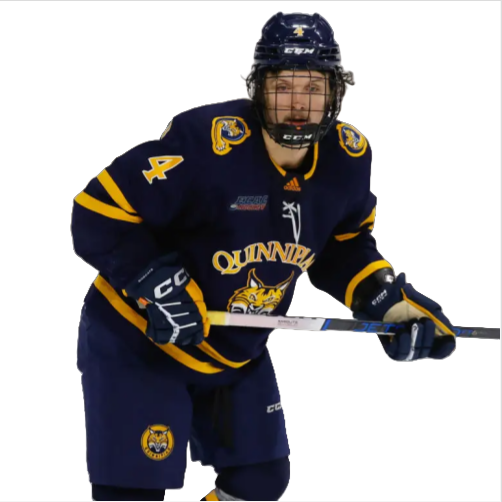 Mens Youth Quinnipiac Bobcats #4 Davis Pennington (A) 2024 Navy Hockey Jersey