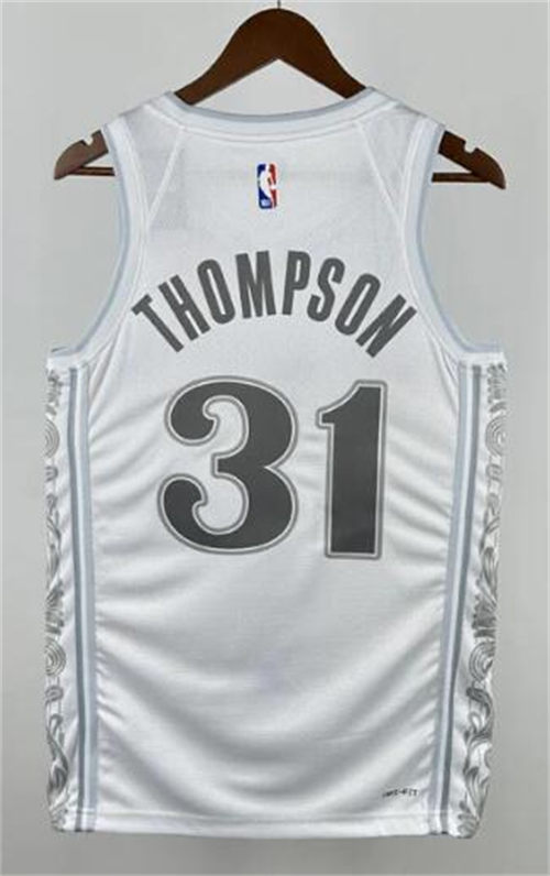Mens Dallas Mavericks #31 Klay Thompson Nike White 2024-25 City Edition Swingman Jersey