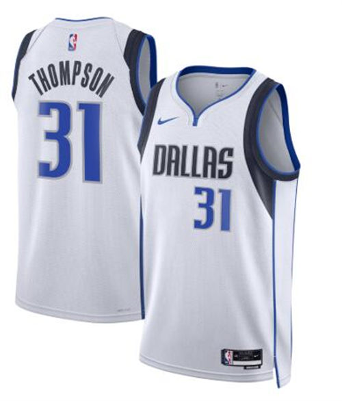 Mens Dallas Mavericks #31 Klay Thompson Nike White Association Edition Jersey