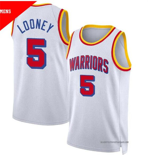 Mens Golden State Warriors #5 Kevon Looney Nike White Classics Edition Jersey