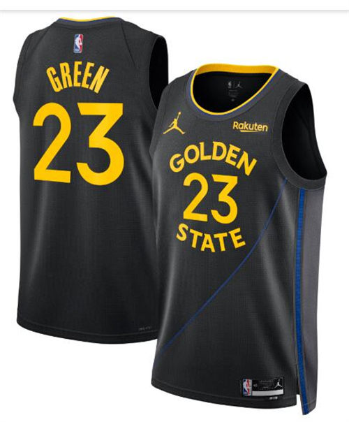 Mens Golden State Warriors #23 Draymond Green 2024-25 Black Statement Edition Swingman Jersey
