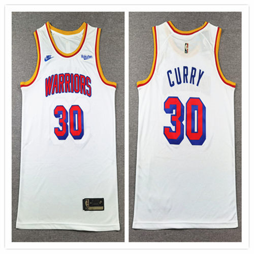 Mens Golden State Warriors #30 Stephen Curry Nike White Classics Edition Jersey