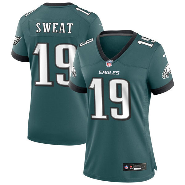 Woens Philadelphia Eagles #19 Josh Sweat Nike Midnight Green Team Color Limited Jersey