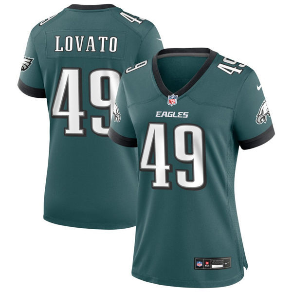 Woens Philadelphia Eagles #49 Rick Lovato Nike Midnight Green Team Color Limited Jersey