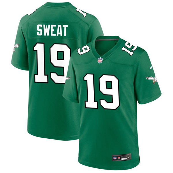 Mens Philadelphia Eagles #19 Josh Sweat Nike Kelly Green 1996 Retro F.U.S.E. Limited Jersey