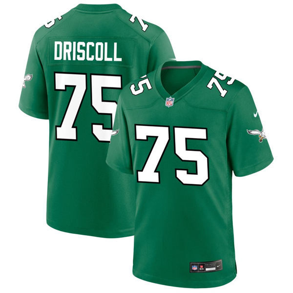 Mens Philadelphia Eagles #75 Jack Driscoll Nike Kelly Green 1996 Retro F.U.S.E. Limited Jersey