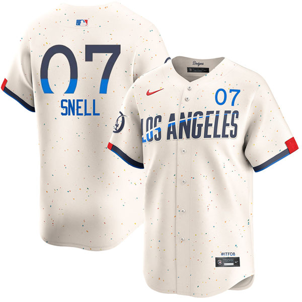 Mens Los Angeles Dodgers #7 Blake Snell Cream City Connect Limited Player Jersey