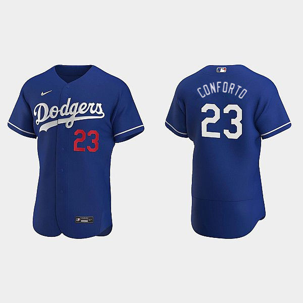 Mens Los Angeles Dodgers #23 Michael Conforto Nike Royal Alternate FlexBase Player Jersey