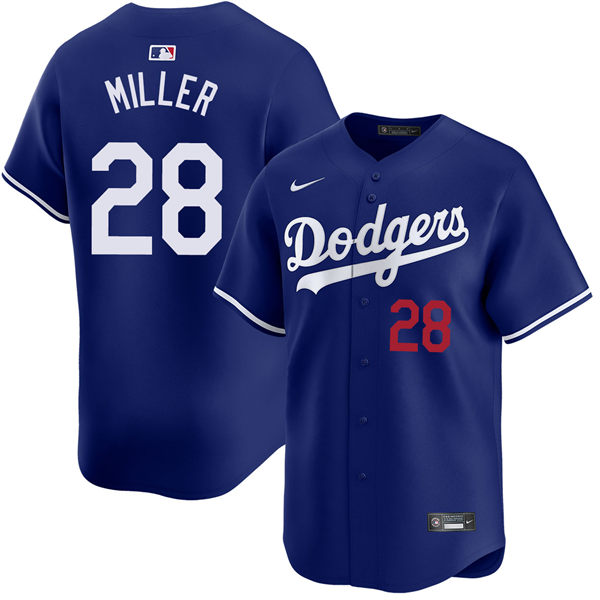Mens Los Angeles Dodgers #28 Bobby Miller Nike Royal Alternate Limited Player Jersey (1)