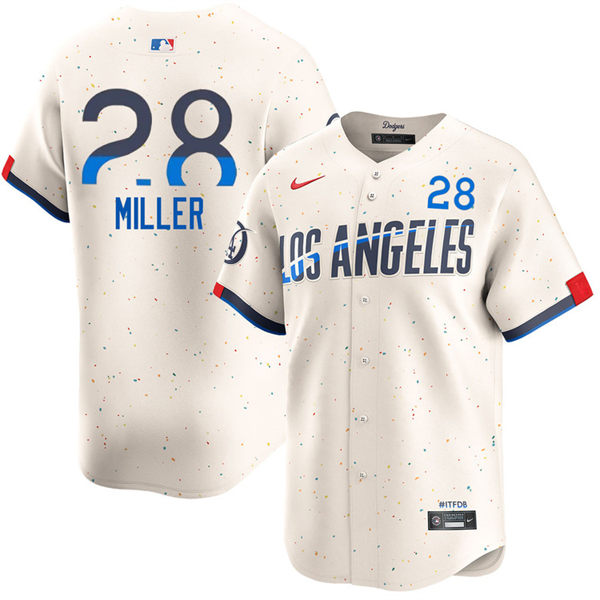 Mens Los Angeles Dodgers #28 Bobby Miller Cream City Connect Limited Jersey