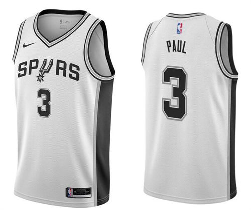 Men's San Antonio Spurs #3 Chris Paul White Association Edition Jersey