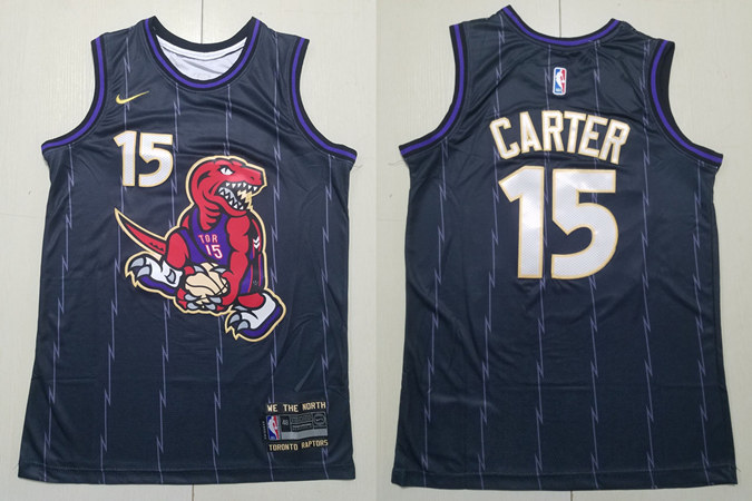 Mens Toronto Raptors #15 Vince Carter Black 2024-25 City Edition Swingman Jersey