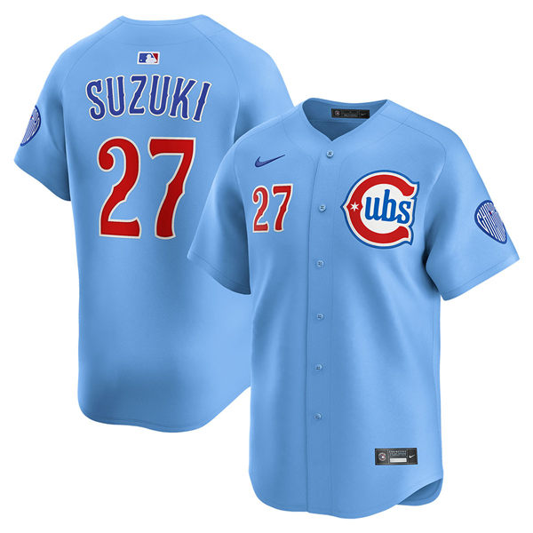 Mens Chicago Cubs #27 Seiya Suzuki Nike Blue Alternate Limited Jersey