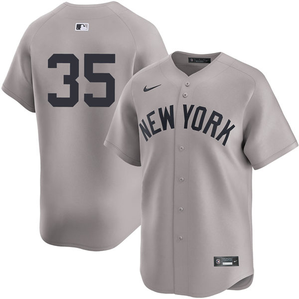 Mens New York Yankees #35 Cody Bellinger Nike Gray Away Limited Player Jersey