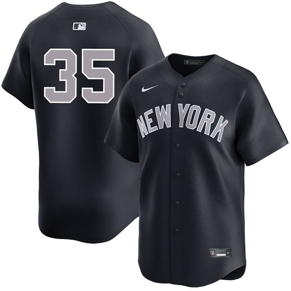 Mens New York Yankees #35 Cody Bellinger Nike Navy Alternate 2nd with Name New York Limited Player Jersey