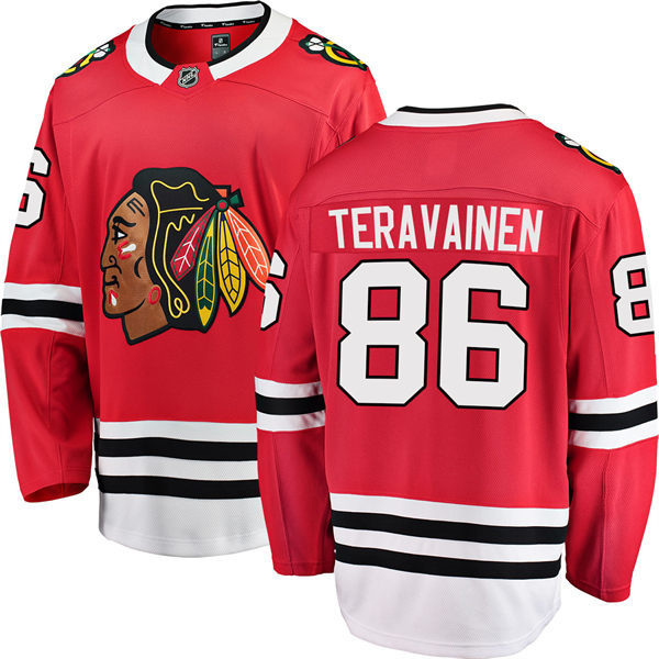 Mens Chicago Blackhawks #86 Teuvo Teravainen Fanatics Home Red Jersey