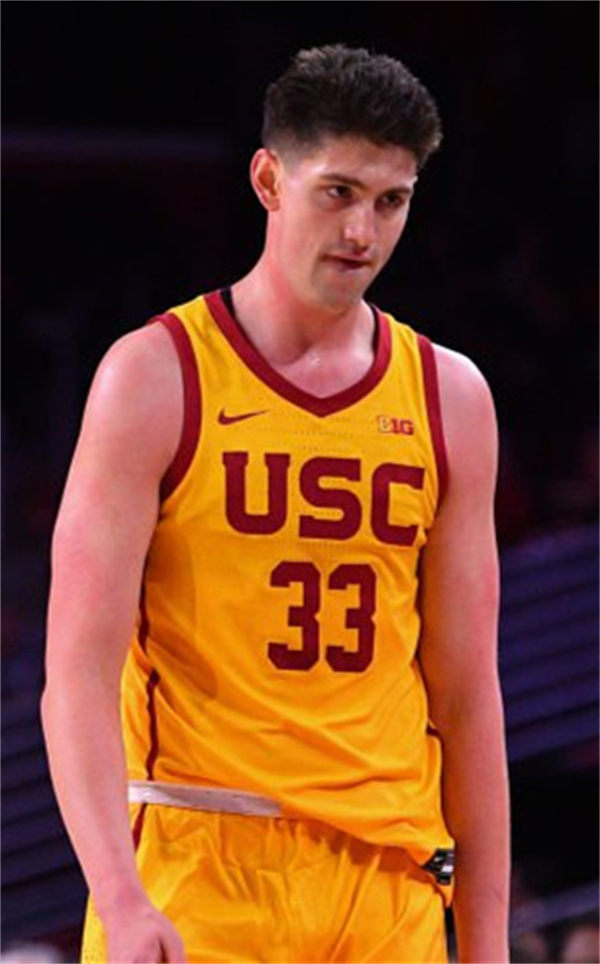 Mens Youth USC Trojans #33 Josh Cohen Gold 2025 Big 10 Basketball Game Jersey