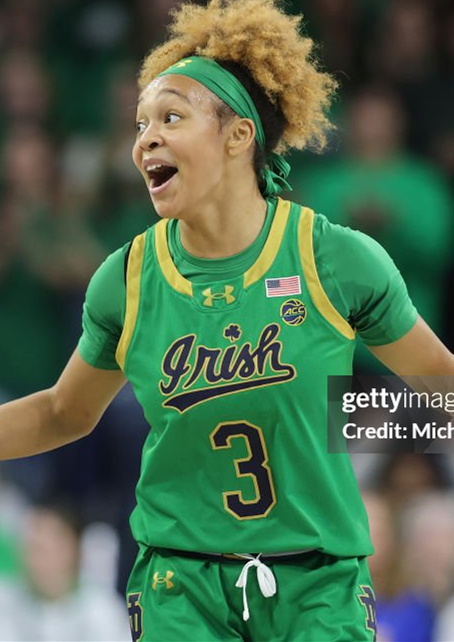 Unisex Notre Dame Fighting Irish #3 Hannah Hidalgo Green basketball Game Jersey