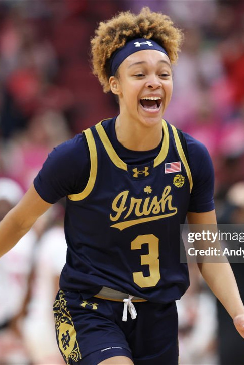 Unisex Notre Dame Fighting Irish #3 Hannah Hidalgo Navy basketball Game Jersey