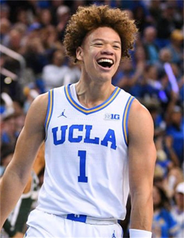 Mens Youth UCLA Bruins #1 Trent Perry White 2025 BIG 10 Basketball Game Jersey