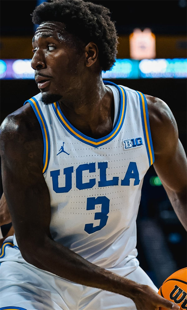 Mens Youth UCLA Bruins #3 Eric Dailey Jr. White 2025 BIG 10 Basketball Game Jersey