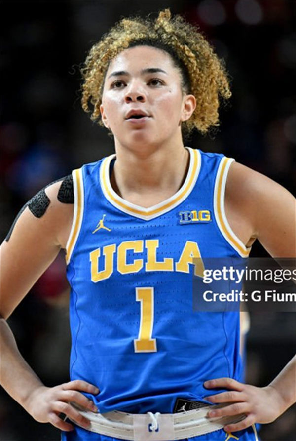 Unisex UCLA Bruins #1 Kiki Rice Royal 2025 BIG 10 Basketball Game Jersey