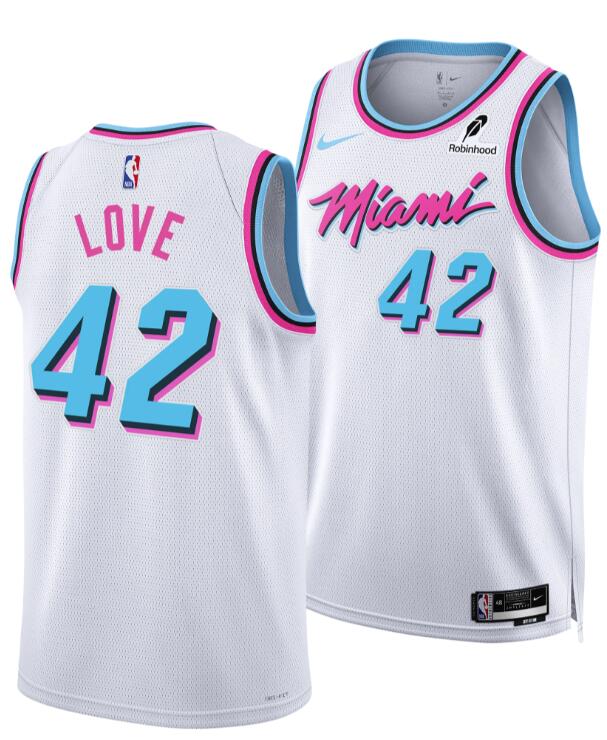 Mens Miami Heat #42 Kevin Love Nike Original Vice Swingman Jersey White