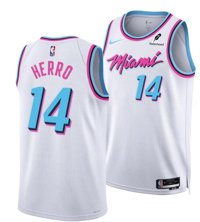 Mens Miami Heat #14 Tyler Herro Nike Original Vice Swingman Jersey White