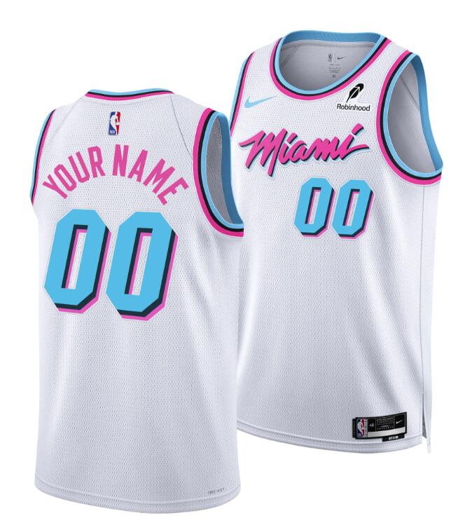 Mens Youth Miami Heat Custom Nike Original Vice Swingman Jersey White