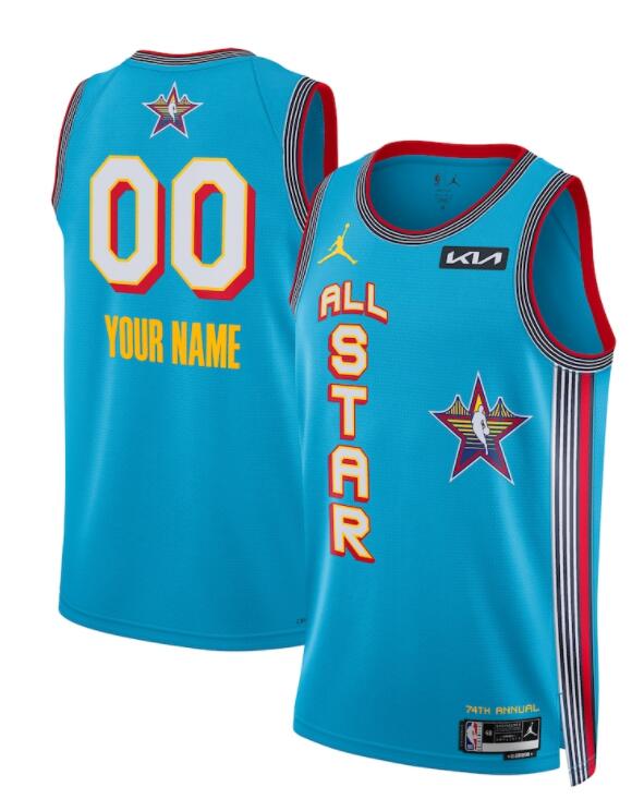 Unisex 2025 NBA All-Star Game Custom Jersey Light Blue