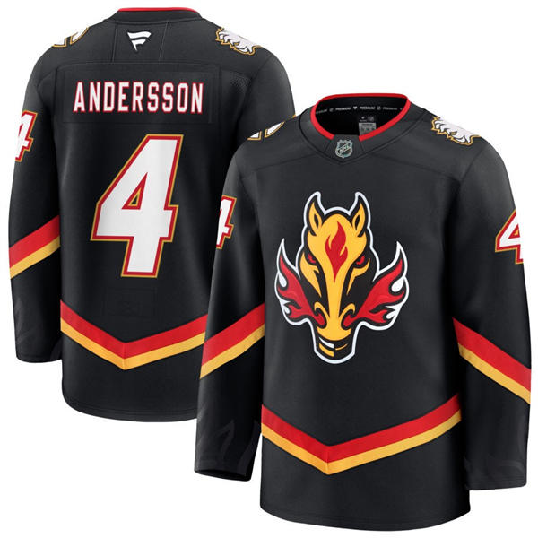 Men's Calgary Flames #4 Rasmus Andersson Fanatics Black Alternate Premium Jersey