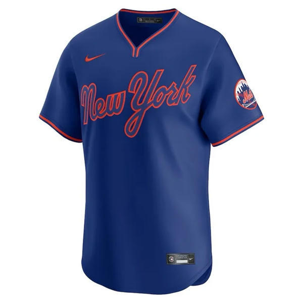 Mens New York Mets Blank Nike 2025 Royal Pullover Alternate 2nd Limited Team Jersey