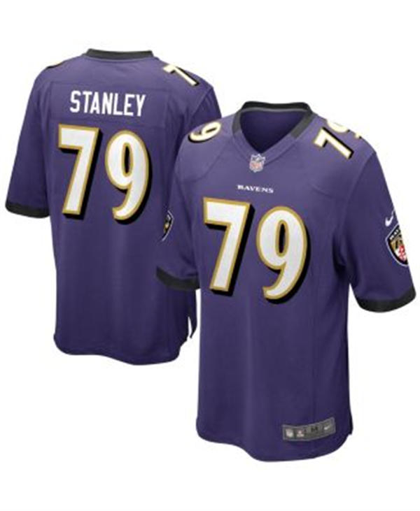 Men's Baltimore Ravens #79 Ronnie Stanley Nike Purple Vapor Limited Player Jersey