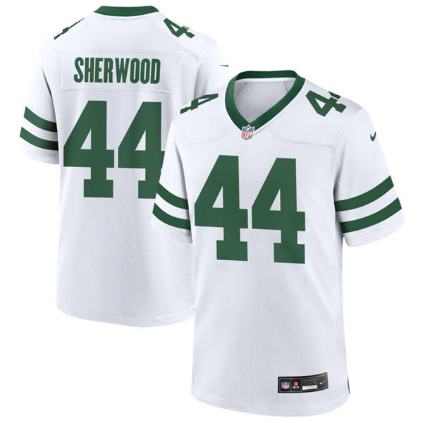 Men's New York Jets #44 Jamien Sherwood White Legacy Game Jersey